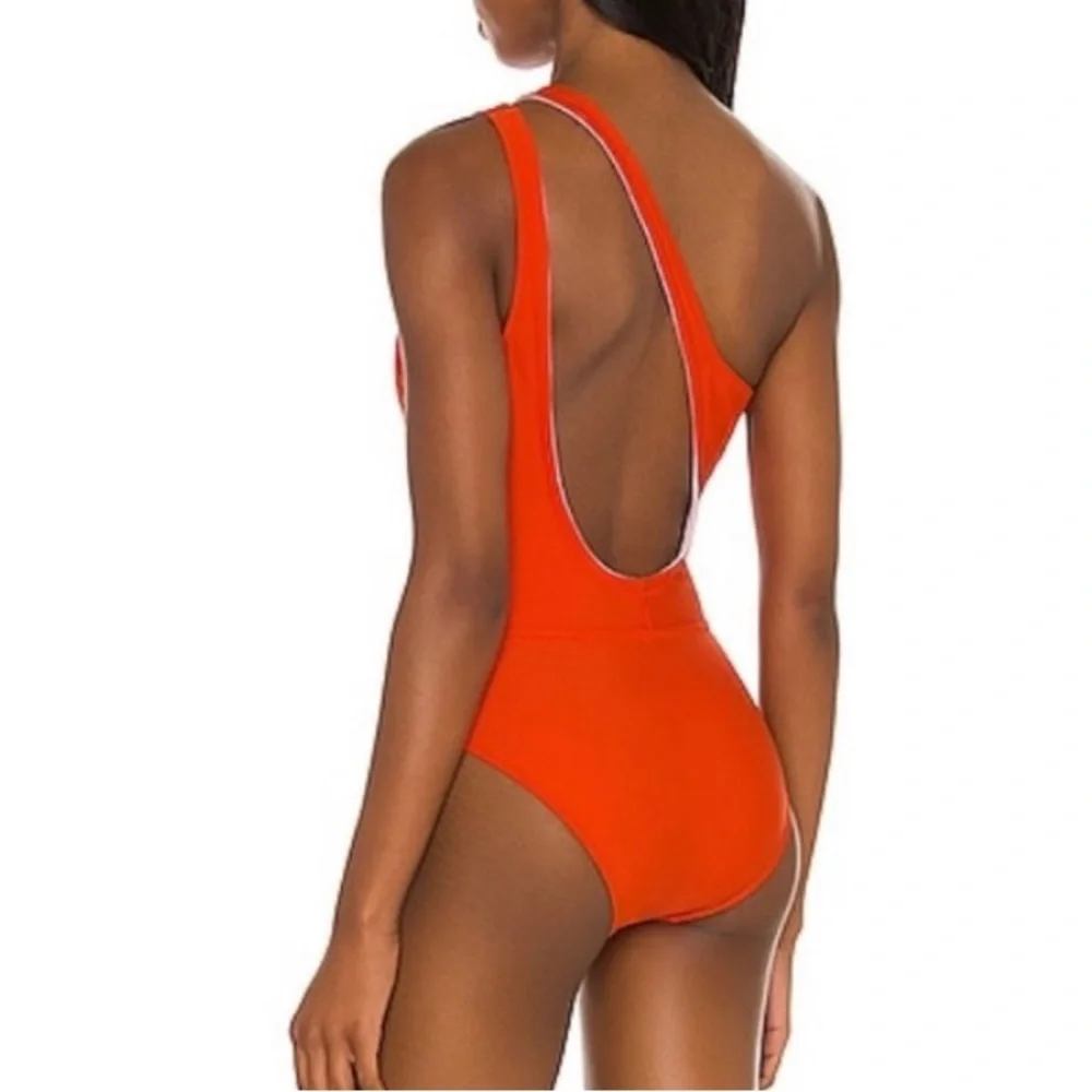 Solid & Striped Sloane Stephens Issi One Piece Bikini‎ Swimsuit Candy Red Orange